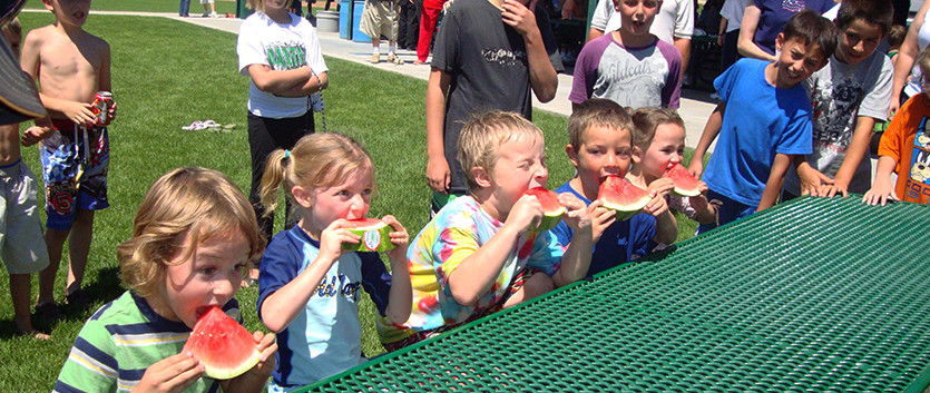 Kids Eating Watermelon